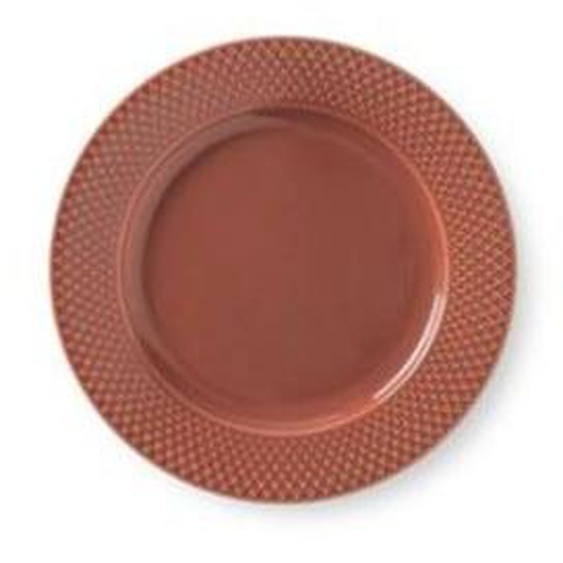 Assiette Rhombe Color - terracotta - Ø23 cm