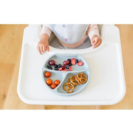 Assiette Ventouse En Silicone - Kindsgut - Bleu - Aigue-marine - Pour Enfants - Sans Bpa Bleu