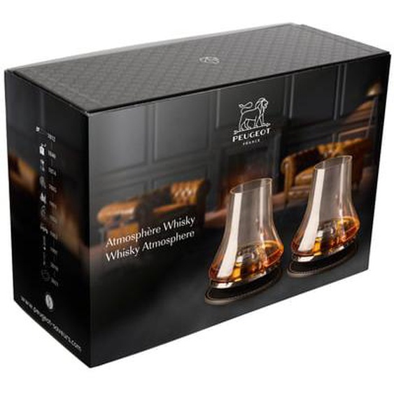 Atmosphère Whisky 2 sets de dégustation Whisky avec socles rafraichissants basalte en coffret cadeau