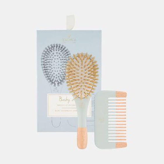 Baby Kit Blue Brosse 100% sanglier PM + peigne bois