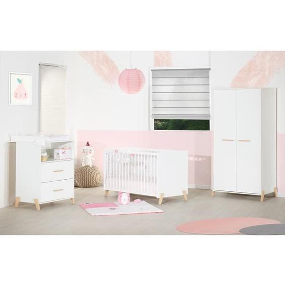 BABYPRICE -  Chambre complète JOY NATUREL : Lit 60*120 cm + armoire + commode)