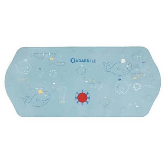 Badabulle Tapis De Bain Xxl Antidérapant Avec Témoin De Température, 91 Cm De Long Bleu