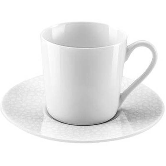 Baghera Blanc - Tasse et soucoupe café 12 cl (lot de 6)