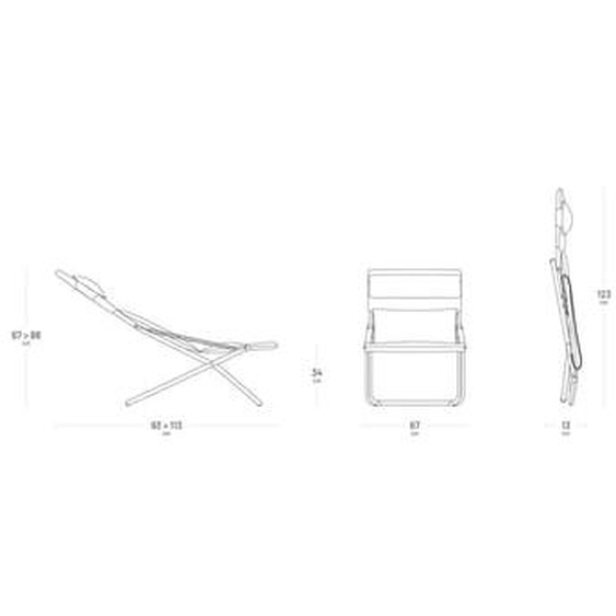 Bain de soleil matelassé pliant - Transabed - AirComfort®