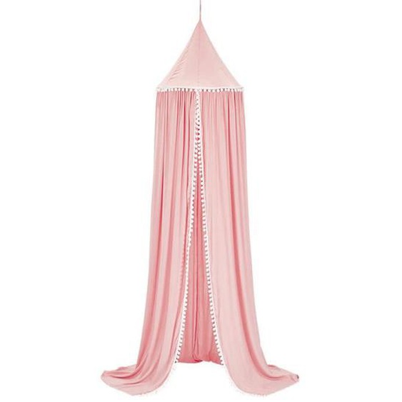 Baldaquin Ciel De Lit Moustiquaire suspendue bébé Enfant Fille Princesse Jeux Tente Vestiaire Décoration Chambre hauteur 240cm rose