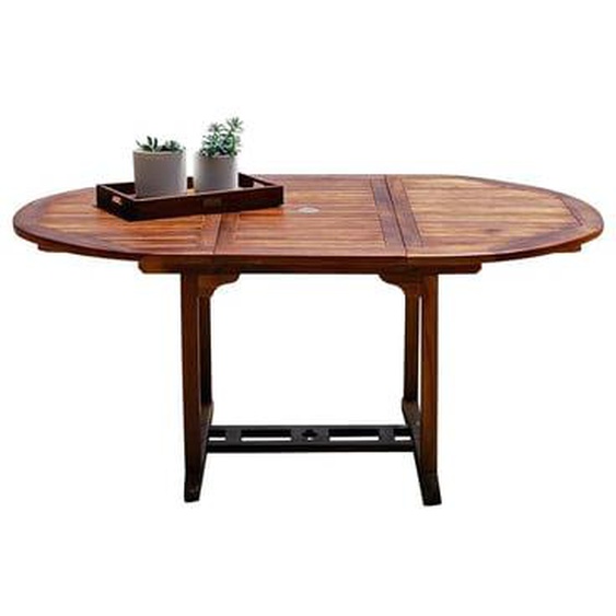 BALI  Table de jardin en teck huilé massif extensible ovale 6/8 places