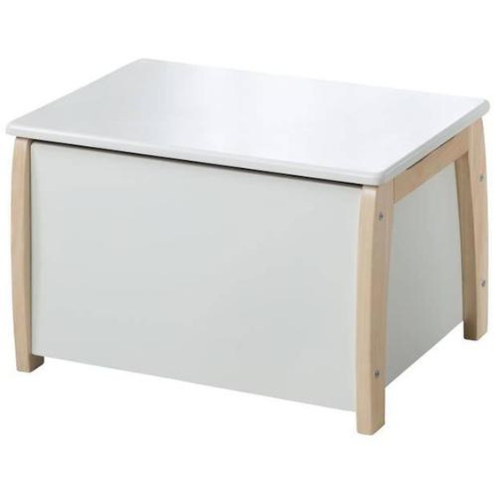 Banc Coffre À Jouets Pour Enfant En Bois - Roba - Fermeture Douce - Blanc / Aspect Bois Blanc