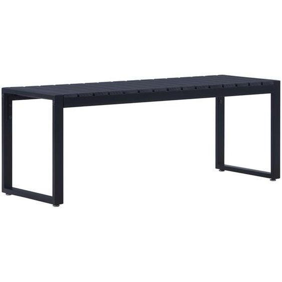 Banc de jardin 120,5 cm Panneau PS Noir