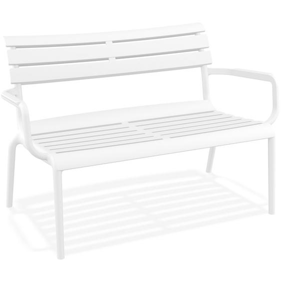 Banc de jardin AROMA XL blanc en matière plastique