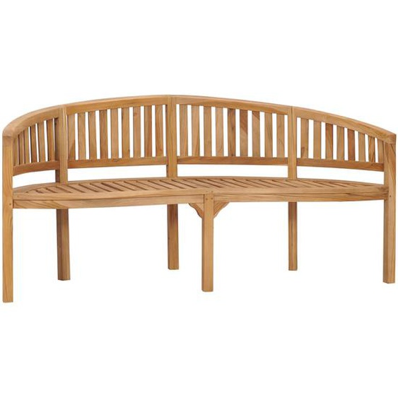 Banc de jardin en forme de banane 180 cm bois de teck solide