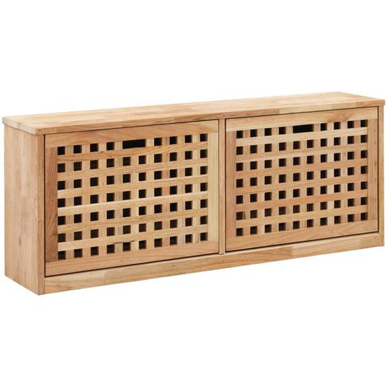 Banc de rangement de chaussures 94x20x38cm Bois massif de noyer