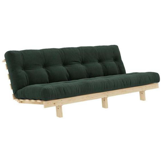 Banquette convertible futon LEAN bois de pin coloris algue 130x200 cm