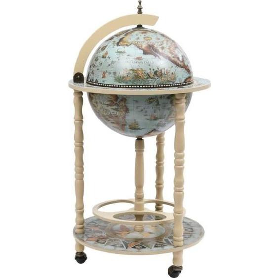 Bar sous forme de globe Bois deucalyptus Bleu  HB036