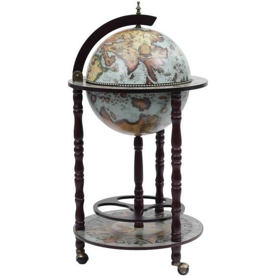 Bar sous forme de globe Bois deucalyptus Bleu HB036