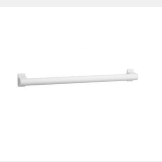 Barre de maintien droite PMR PELLET Design 40 cm aluminium époxy blanc caches résine blanc