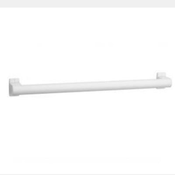 Barre de maintien droite PMR PELLET Design 60 cm aluminium époxy blanc caches résine blanc