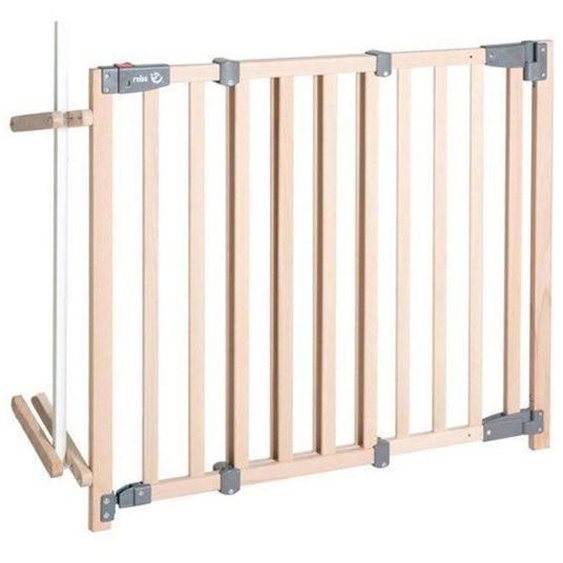 Barrière De Sécurité Bébé Pour Escalier Safety Up - Roba - Largeur De 93.5 À 120.5 Cm - Bois Naturel Marron