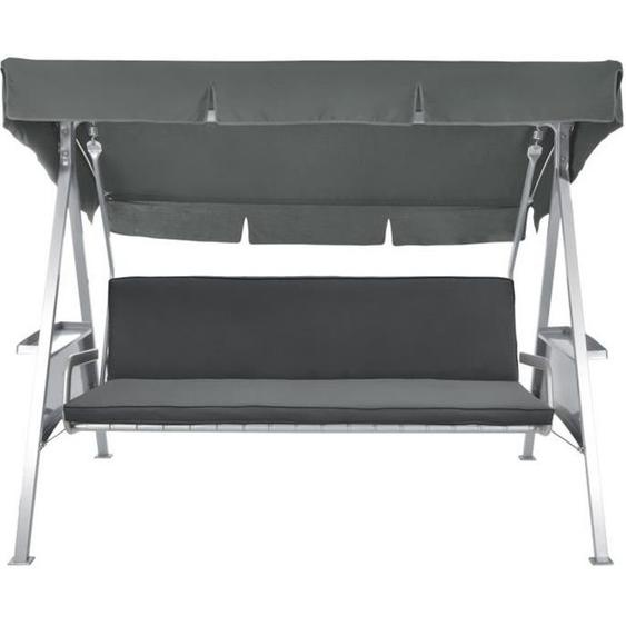 Beautissu Loft HS Ensemble des Coussins de Balancelle de Jardin - 180x50x6cm - 3 Places Assise + Dossier - Anthracite