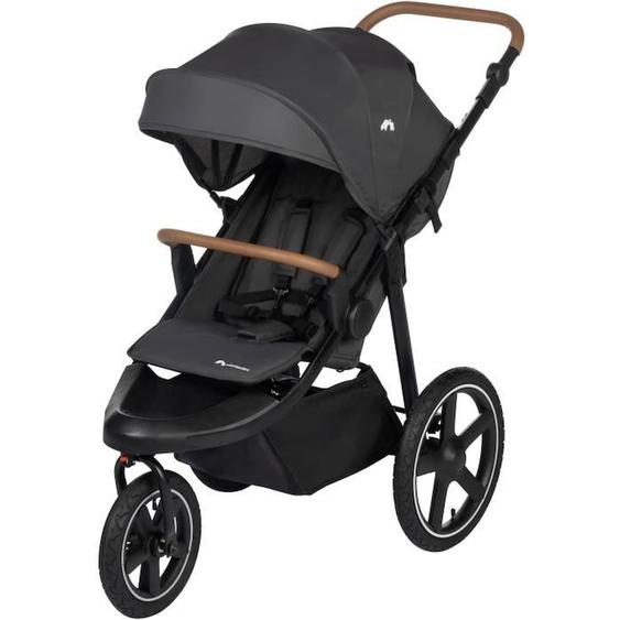 Bebeconfort Cloudy Poussette 3 Roues Tout Terrain, 0 À 4 Ans (22kg Max) Inclinable, Pliage Rapide, Guidon Réglable, Mineral Noir