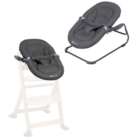 Bebeconfort Timba Baby, Transat Bébé, Compatible Pour Chaise Haute Timba , De La Naissance Jusquà 6 Mois, Mineral Graphite Gris