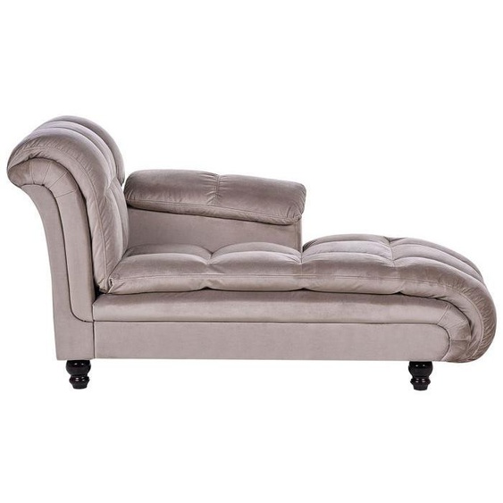 Beliani - Chaise longue en tissu taupe LORMONT