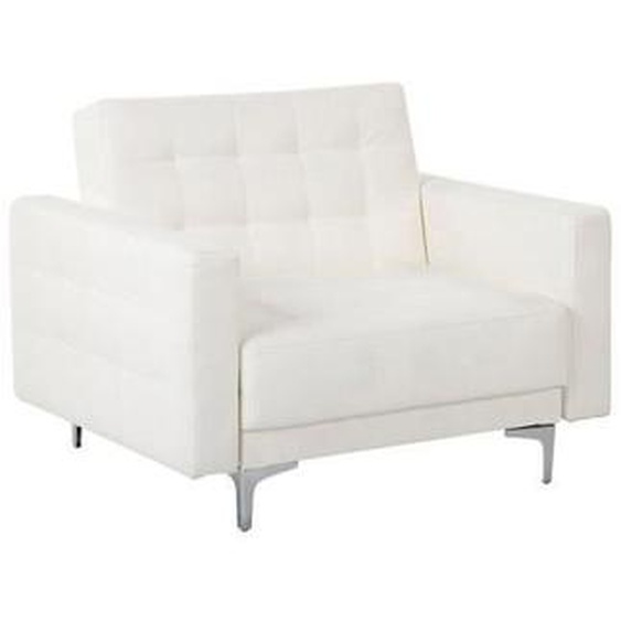 Beliani - Fauteuil en simili-cuir blanc ABERDEEN