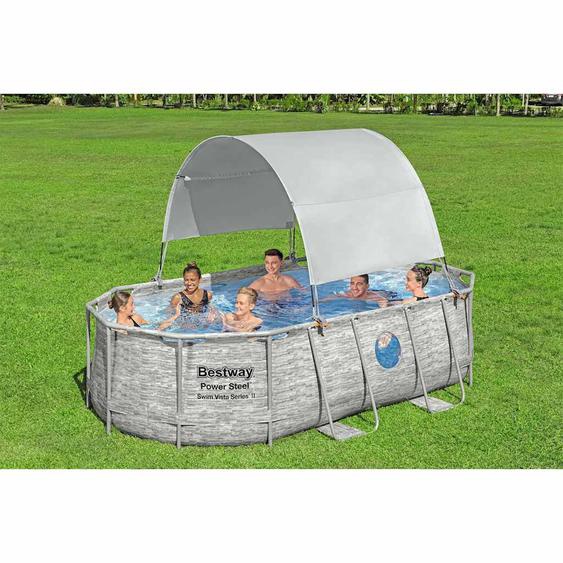 Bestway Auvent de piscine hors sol Blanc