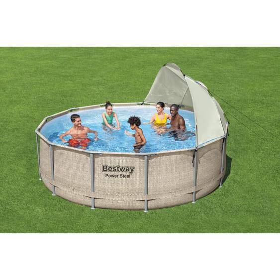 Bestway Auvent de piscine hors sol Blanc