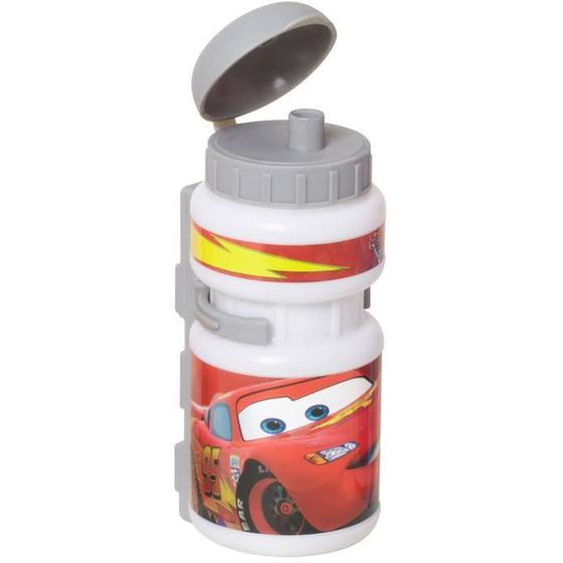 Bidon + Porte Bidon Cars - Stamp - Pour Enfant - Contenance 350ml - Capuchon Refermable Rouge