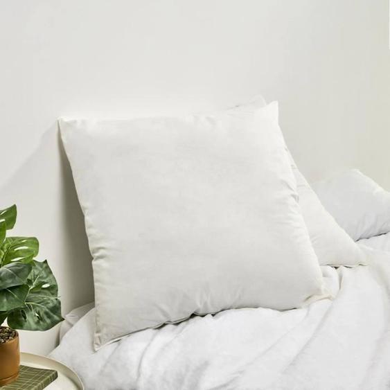 Bleu Calin Lot De 2 Oreillers Ferme Coton Bio - Enveloppe 100% Coton Issu De Lagriculture Biologique Certifié Gots - 60x60cm Blanc