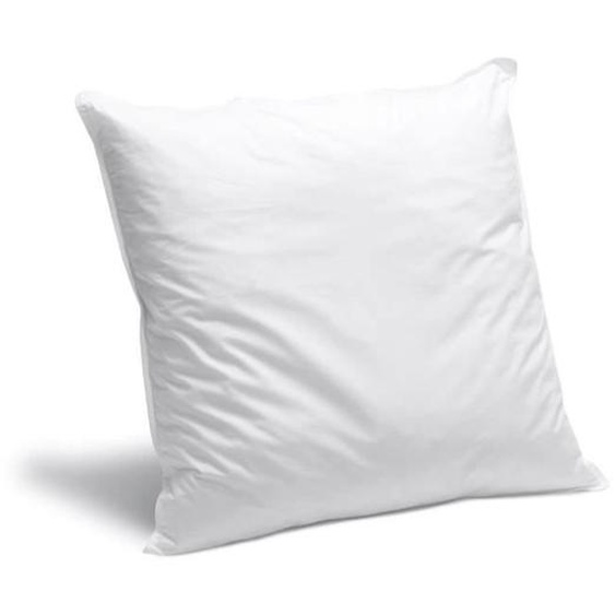 Bleu Calin Oreiller 60x60cm Moelleux - Confort Sur Mesure - Zip Pour Régler Lépaisseur Blanc