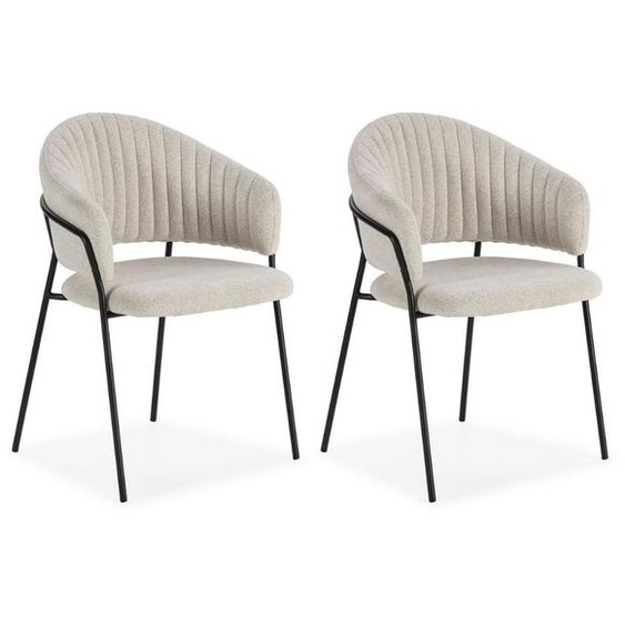 Bobochic - Lot de 2 chaises LOU tissu texturé