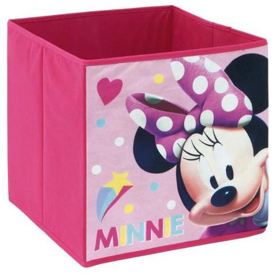 Boîte à jouets pliante Minnie - Minnie - 31x31x31cm - Rose - Enfant - Fille