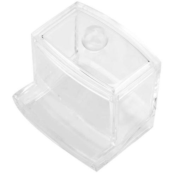 Boîte de rangement en acrylique - OMABETA - Distributeur de coton-tige - Transparent - Compact - Portable