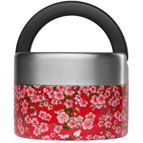 Boîte repas isotherme inox Flowers rouge 65 cl