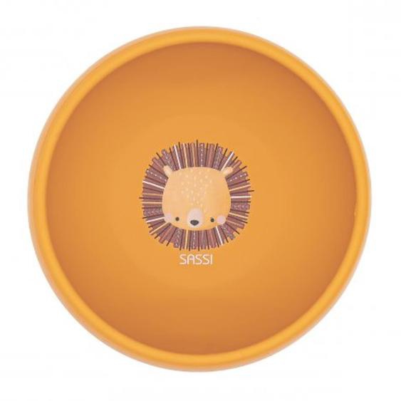 Bol En Silicone Avec Ventouse Animaux Orange