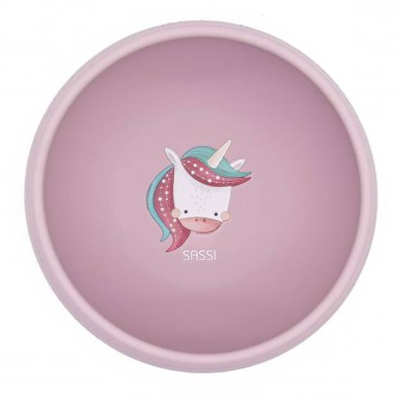 Bol En Silicone Avec Ventouse Animaux Rose