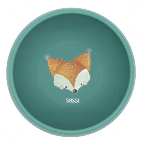 Bol En Silicone Avec Ventouse Animaux Vert Paon