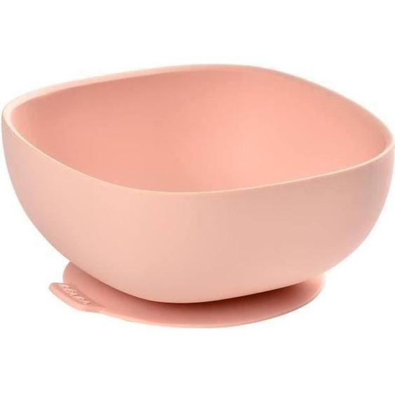 Bol Ventouse Silicone Beaba - Rose - Pour Bébé De 6 Mois Et Plus - Antidérapant Et Ergonomique Rose