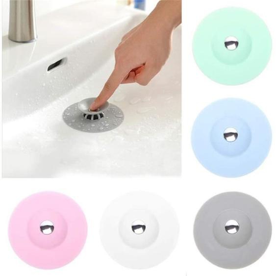 BOUCHON BAIGNOIRE Bonde De Baignoire Et Douche en Silicone Drain De Douche Bouchon De Vidange Filtre D&eacute vier Cheveux Catc747