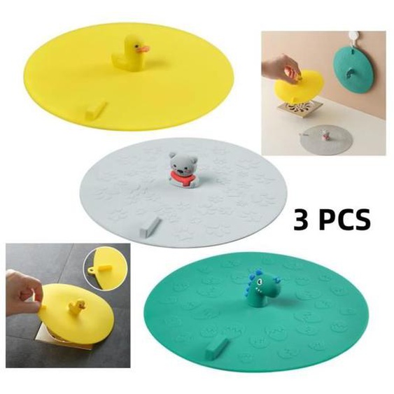 Bouchon de Vidange - Universel - Silicone - 3 PCS - Antidérapant - Réutilisable - 5.9 pouces