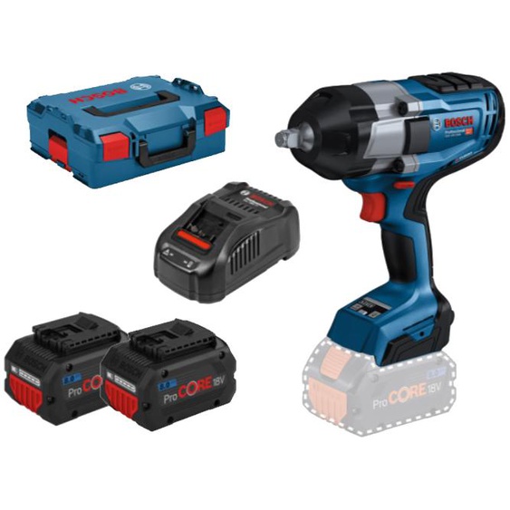 Boulonneuse 18V GDS 18V-1000 Professional + 2 batteries Procore 8 Ah + chargeur + L-Boxx 136 - BOSCH - 773669