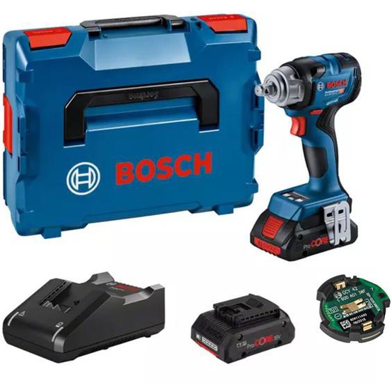 Boulonneuse à choc 18V GDS 18V-330 HC + 2 batteries 4Ah + chargeur + L-BOXX - BOSCH - 06019L5002