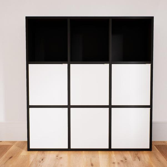 Buffet - Blanc, pièce modulable, enfilade, avec porte Blanc - 118 x 117 x 34 cm