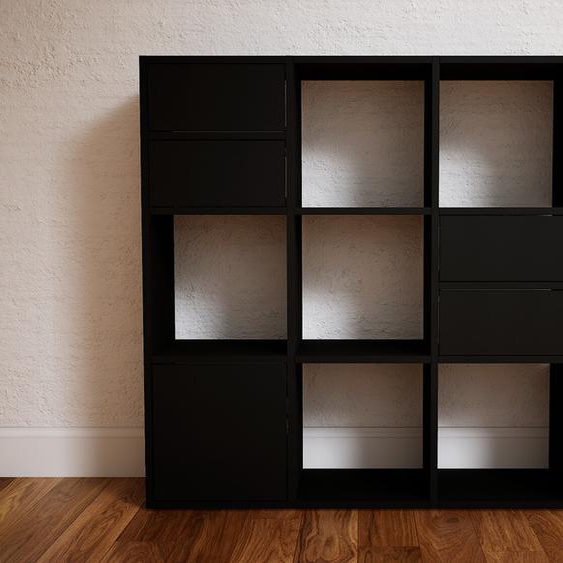 Buffet - Noir, moderne, avec porte Noir et tiroir Noir - 118 x 117 x 34 cm