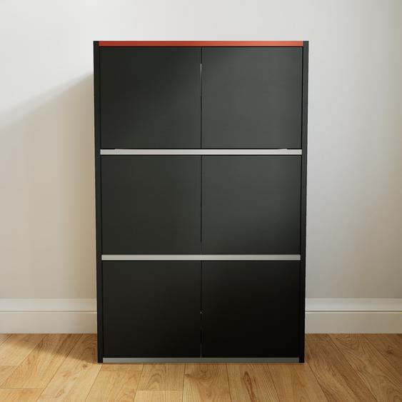 Buffet - Noir, pièce modulable, enfilade, avec porte Noir - 77 x 117 x 34 cm