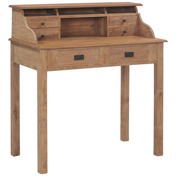 Bureau 90x50x100 cm bois de teck solide