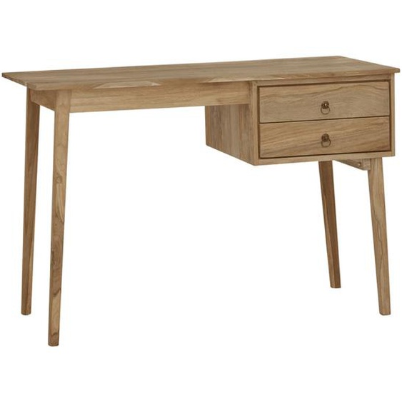 Bureau avec 2 tiroirs 110x52x75 cm Bois de teck solide