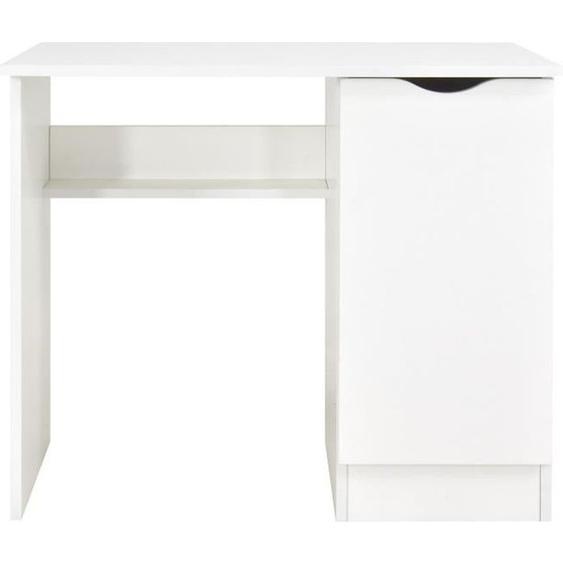 Bureau blanc avec étagère Roma