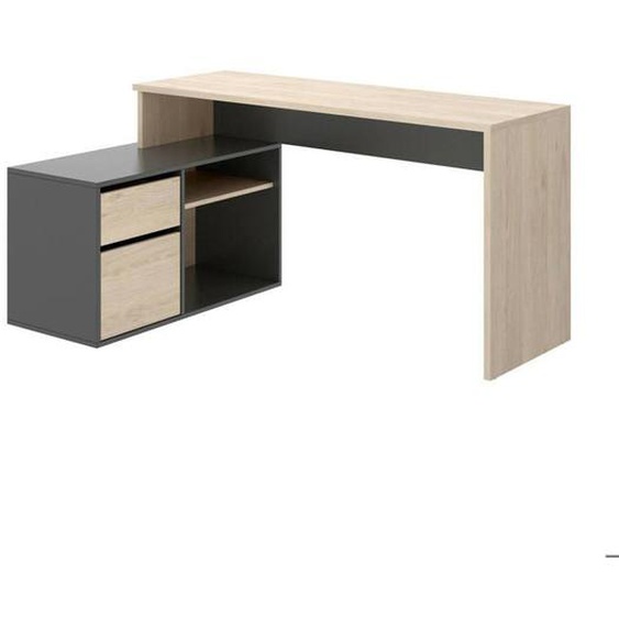 Bureau Ddiaw, 139x92h75 cm, Chêne et Anthracite